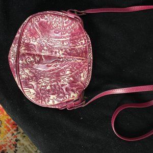 Patricia Nash Tooled Leather Purplish Pink w/Gold